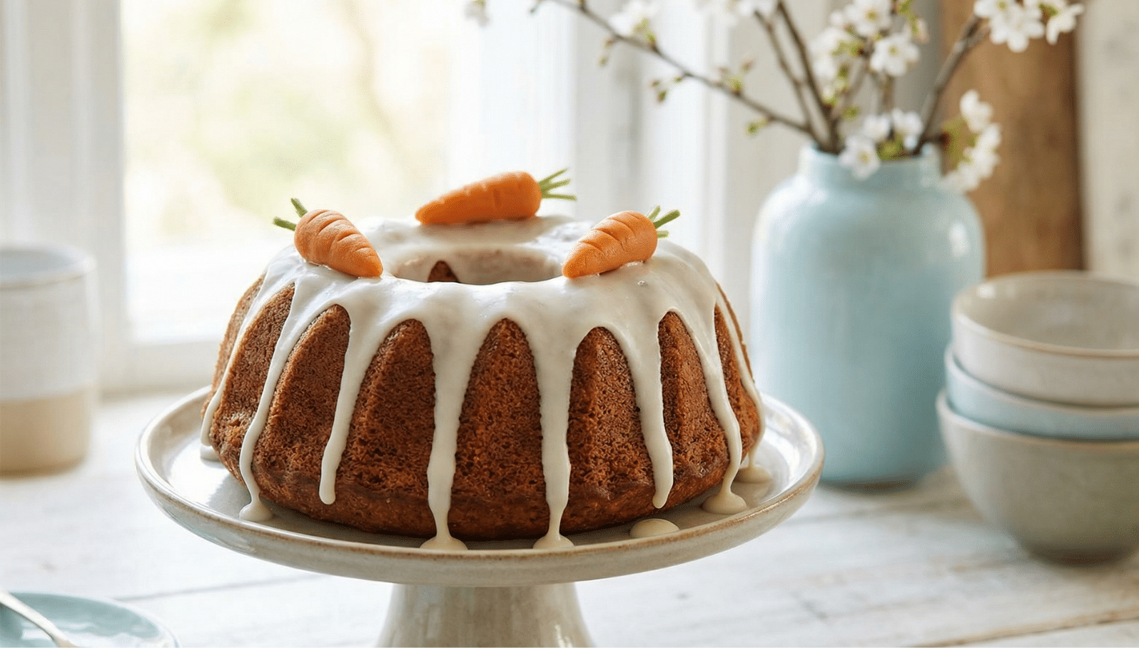 Saftiger Karottenkuchen mit Frischkäseglasur