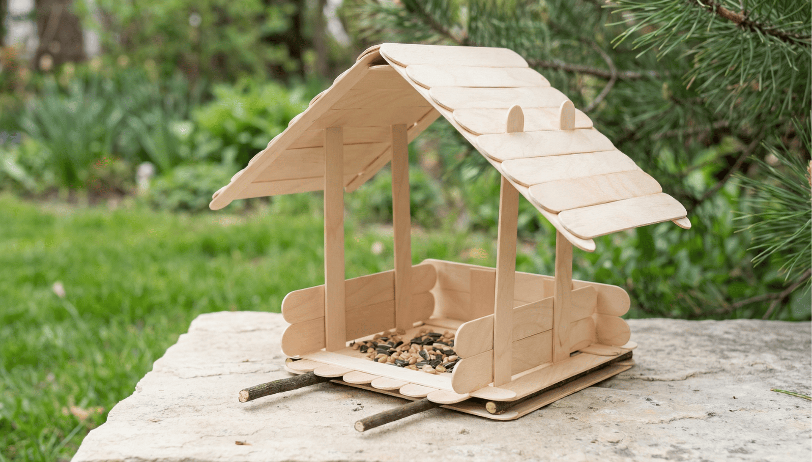 Vogelhaus aus Eisstielen